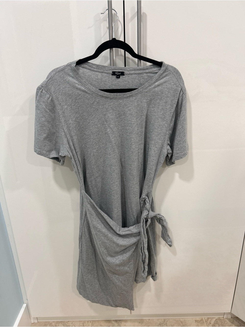 Rails Gray Tie-Side Mini Dress